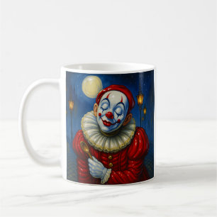 Porzellan Clown Kaffeetasse