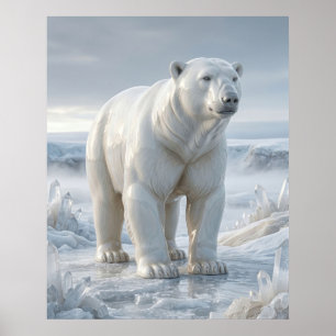 Porzellan Eisbär Quarz Poster