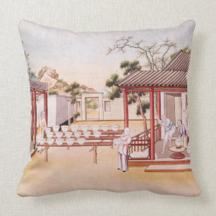 Porzellan-Herstellung (w/c auf Papier) Kissen