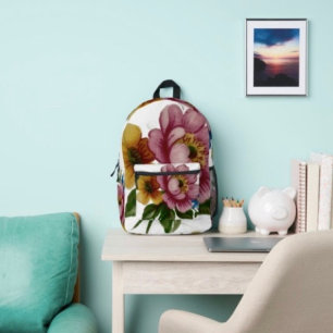 Porzellan inspirierte Blumen Bedruckter Rucksack