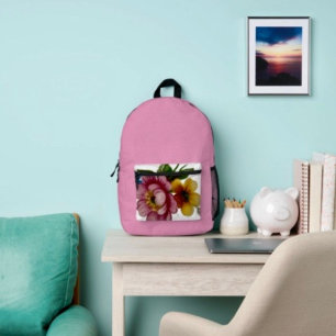 Porzellan inspirierte Blumen Bedruckter Rucksack