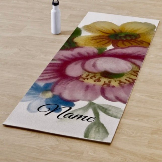 Porzellan-inspirierte Flora Yogamatte (Enjoy the beauty and elegance of this floral yoga mat. 
)