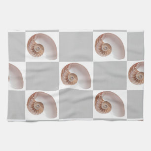 Porzellan Meeresmuschel Minimalist Schachbrett Mus Geschirrtuch