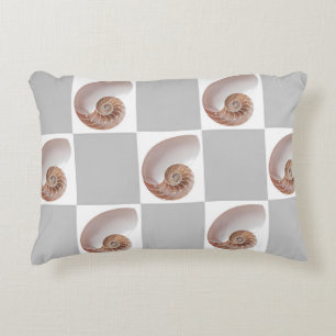 Porzellan-Meeresmuschel-Minimalist-Schachbrettmust Dekokissen