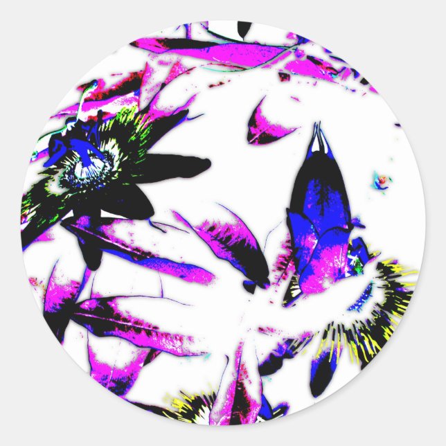 Porzellan Passiflora Blume - Aufkleber (Vorderseite)