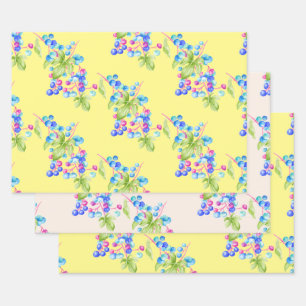 Porzellanberries auf einem Wrapping Paper Sheet-Se Geschenkpapier Set