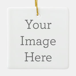 Porzellanornament, quadratisch, selbst gestalten keramikornament