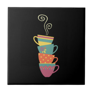 Porzellanpuppen, Tee, Kaffee, dampfend Fliese