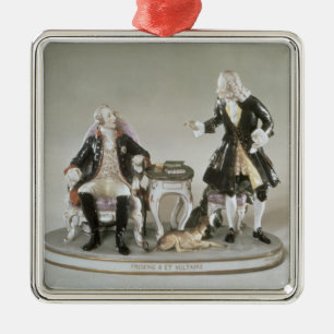 Porzellanzahl von Frederick II von Preußen Silbernes Ornament