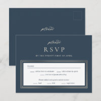 POS Border Wedding RSVP Antwortkarte