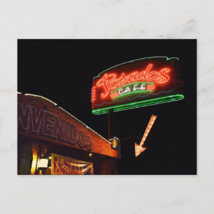 Posados Cafe Neon Sign Postkarte