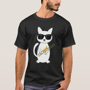 Posaune Mucisian Blechblasinstrument Posaunist Kat T-Shirt