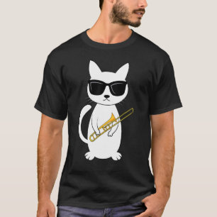 Posaunen Musiker Blechblasinstrument Posaunist Kat T-Shirt