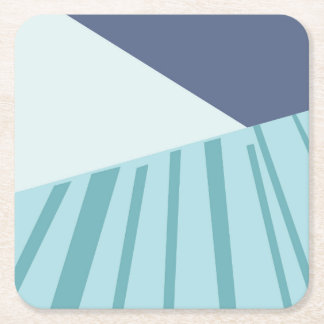 Posavasos de cartón blå rechteckiger pappuntersetzer