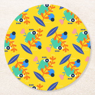 Posavasos estampado alegre runder pappuntersetzer