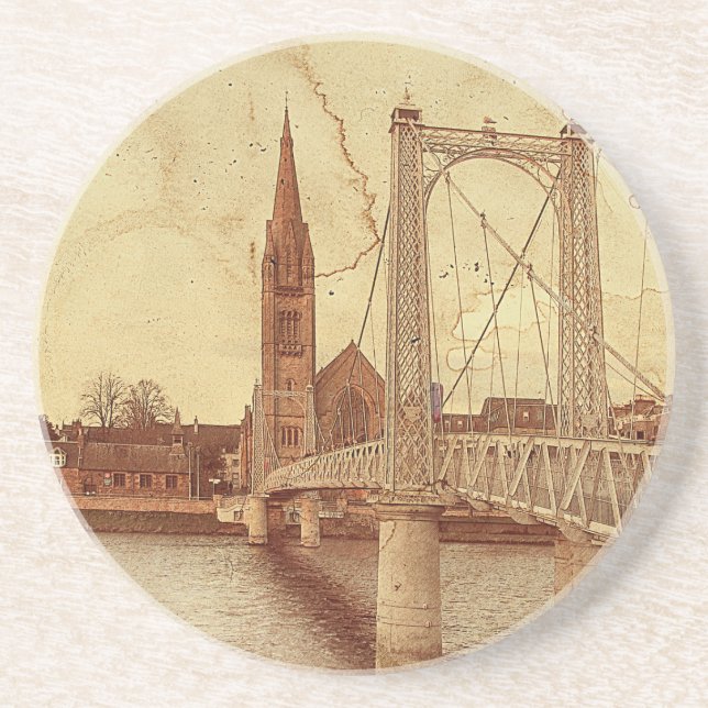 Posavasos The Bouncy Bridge (Inverness - Schottlan Getränkeuntersetzer (Vorne)