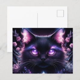 Poscards Chat Mauve 02 Postkarte