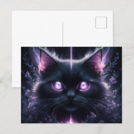 Poscards Chat Mauve 03 Postkarte