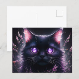 Poscards Chat Mauve 04 Postkarte