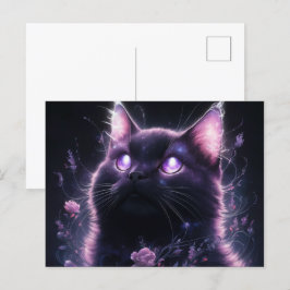 Poscards Chat Mauve 05 Postkarte