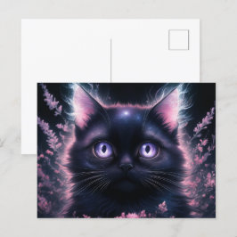 Poscards Chat Mauve 08 Postkarte