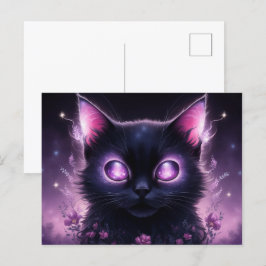 Poscards Chat Mauve 09 Postkarte