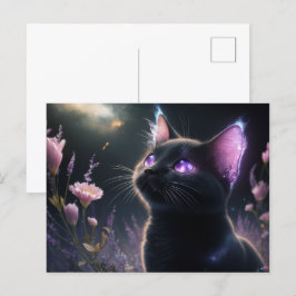 Poscards Chat Mauve 11 Postkarte