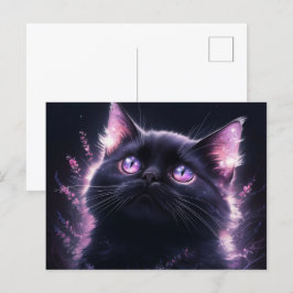 Poscards Chat Mauve 12 Postkarte