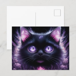 Poscards Chat Mauve 13 Postkarte