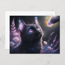 Poscards Chat Mauve 14