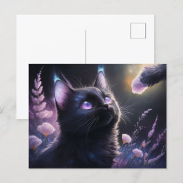 Poscards Chat Mauve 14 Postkarte