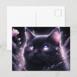 Poscards Chat Mauve Postkarte
