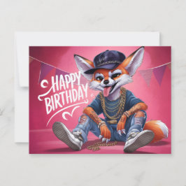 Poscards Happy Birthday Renard 04 Postkarte