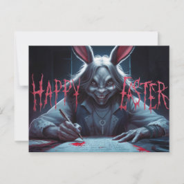 Poscards Happy Easter Dame Kaninchen 04 Postkarte