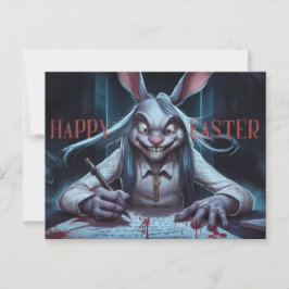 Poscards Happy Easter Dame Kaninchen 07 Postkarte
