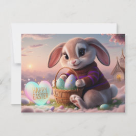 Poscards Happy Easter Kaninchen 02 Postkarte