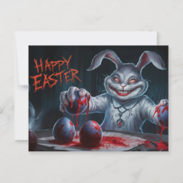 Poscards Happy Easter Kaninchen Ei Horror 12 Postkarte