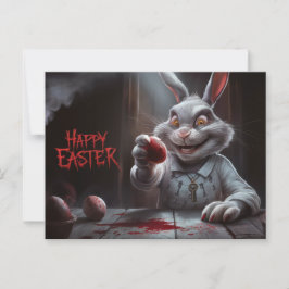 Poscards Happy Easter Kaninchen Ei Horror Postkarte