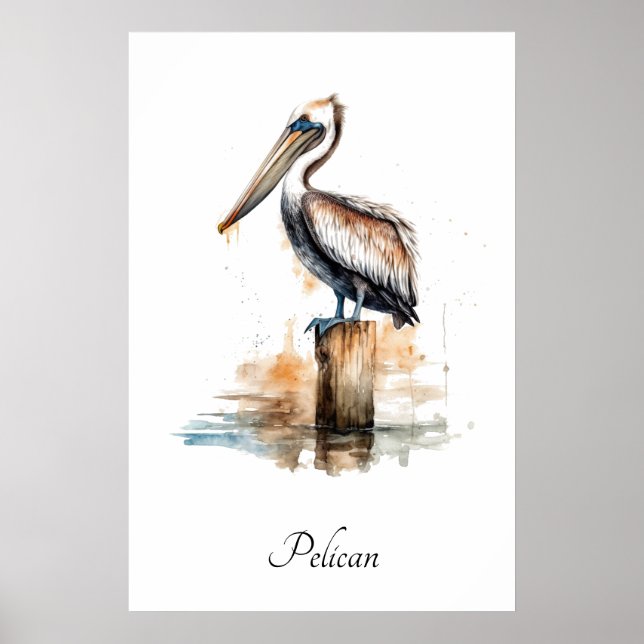 Pose des Pelikans Poster (Vorne)