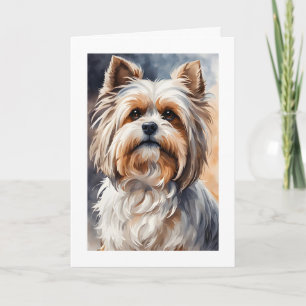 Pose Wasserfarbportrait Sweet Shih Tzu Blank Karte