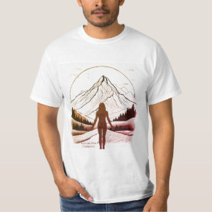 Pose Yoga Brown Gradient T-Shirt