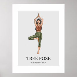 Pose-Yoga-Trainingsfrauen Poster
