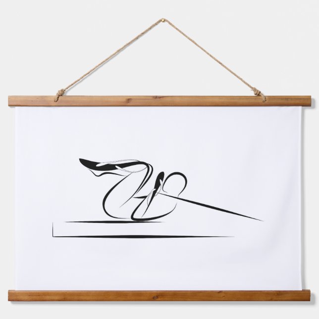 Pose zur Koordinierung von Pilates - Reformer Wandteppich Mit Holzrahmen (Vorne)