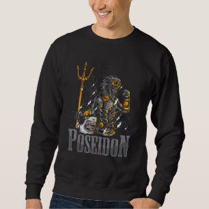 Poseidon-Gott des Meeres Antike griechische Mythol Sweatshirt