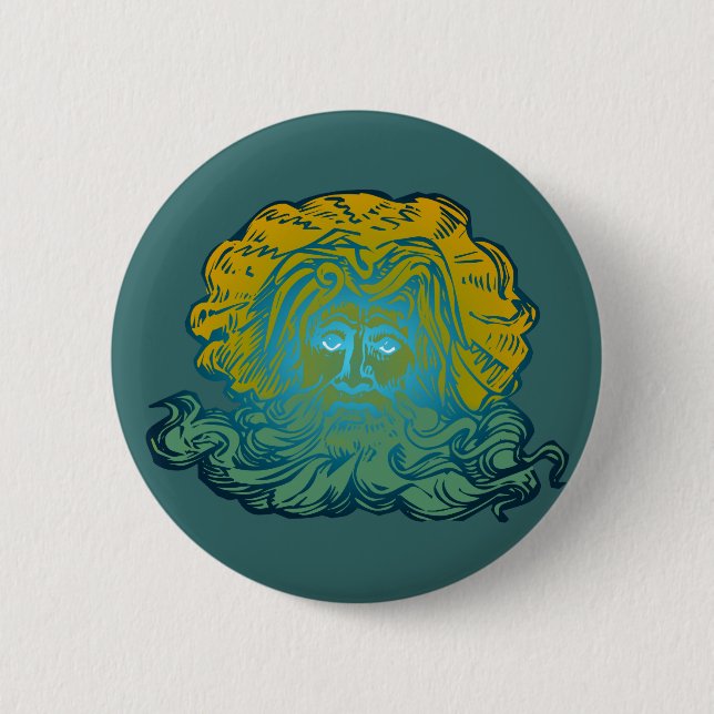 Poseidon Neptun Button (Vorderseite)