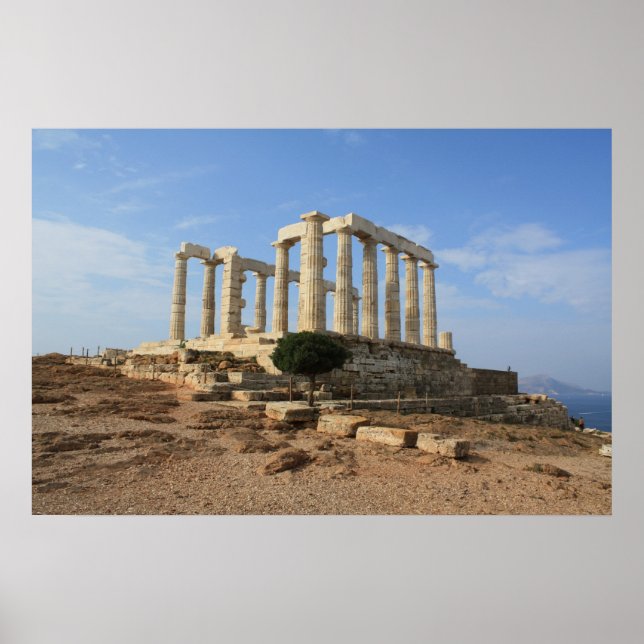Poseidon-Poster-Tempel Poster (Vorne)