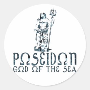 Poseidon Runder Aufkleber
