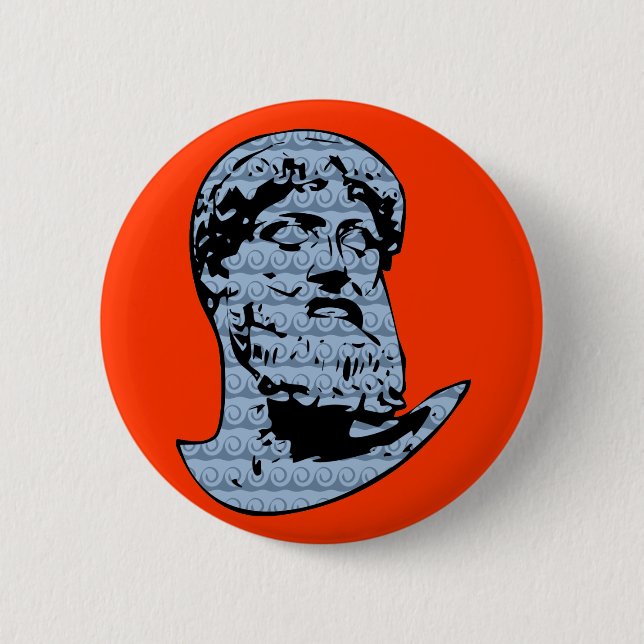 Poseidon Statue Button (Vorderseite)