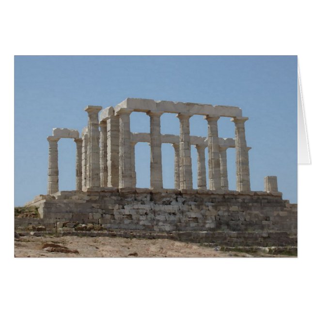 Poseidon-Tempel am Kap Sounian (Vorderseite (Horizontal))