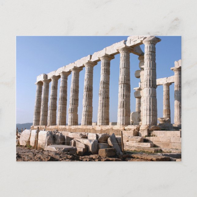 Poseidon-Tempel, Sounion, Griechenland Postkarte (Vorderseite)